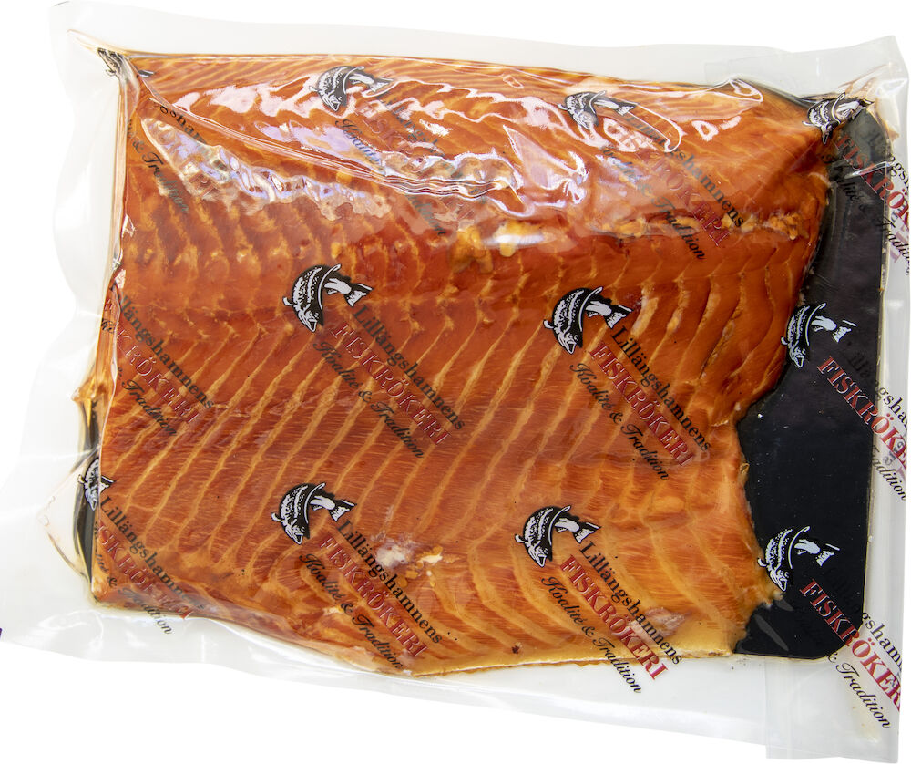 Varmrökt Halvsida Av Laxfilé Honungsmarinerad