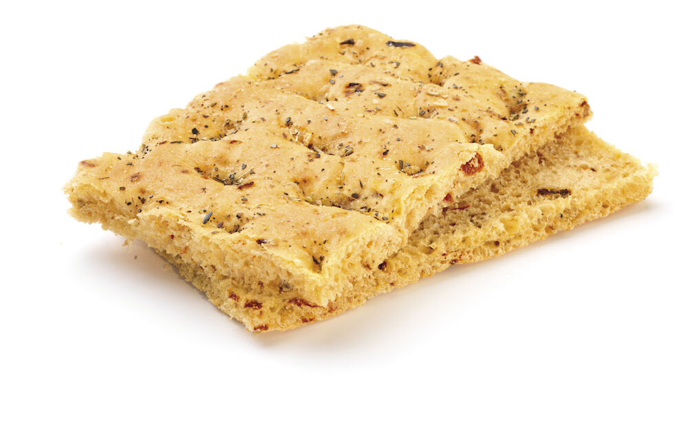 Focaccia Tomat Förskuren