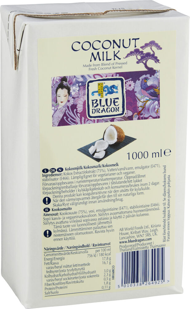 Kokosmjölk krämig 17%.