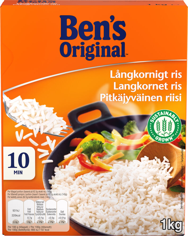 Långkornigt ris 10 min