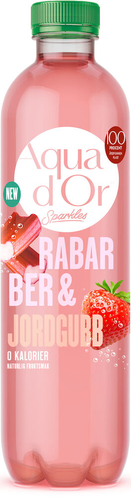 Aquador rabarber jordgubb PET