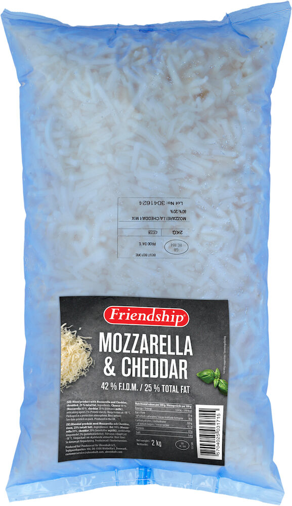 Mozzarella Cheddar IQF 6x2 kg