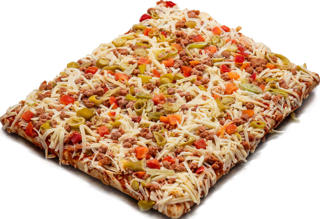 Fyrkantspizza Skinka