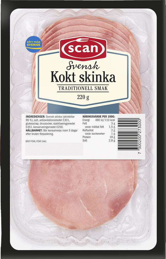 Skinka kokt skivad