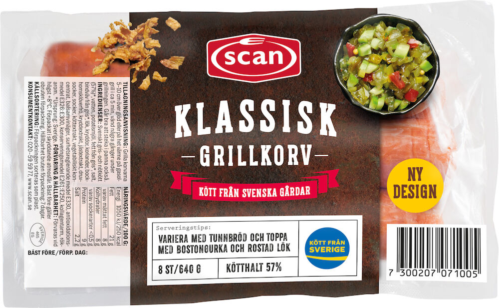 Grillkorv Tunt Skinn  Sverige