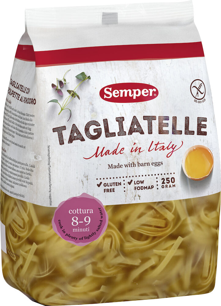 Tagliatelle med ägg glutenfri