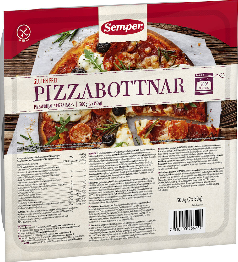 Pizzabotten Glutenfri