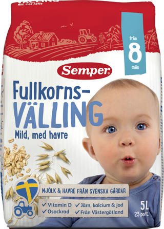 Fullkornsvälling Mild Havre 8 Mån