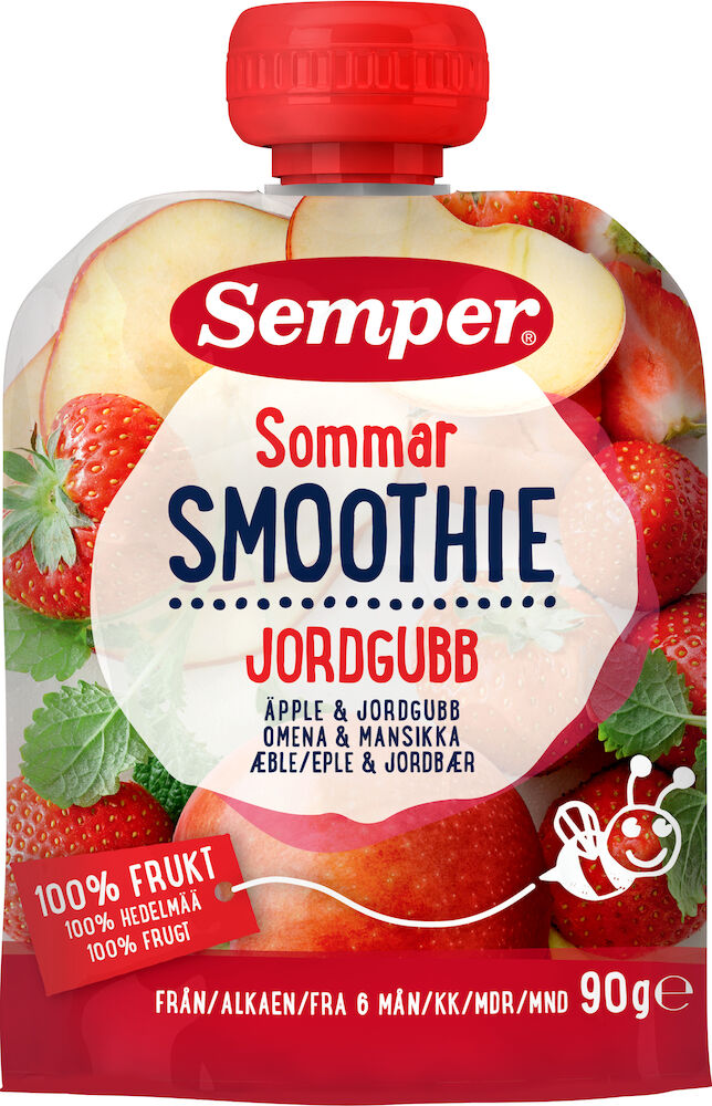 Sommar Smoothie Äpple & Jordgubb 6 Mån