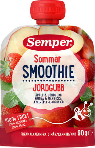 Sommar Smoothie Äpple & Jordgubb 6 Mån
