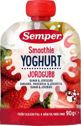 Smoothie Jordgubb & Banan 6 Mån