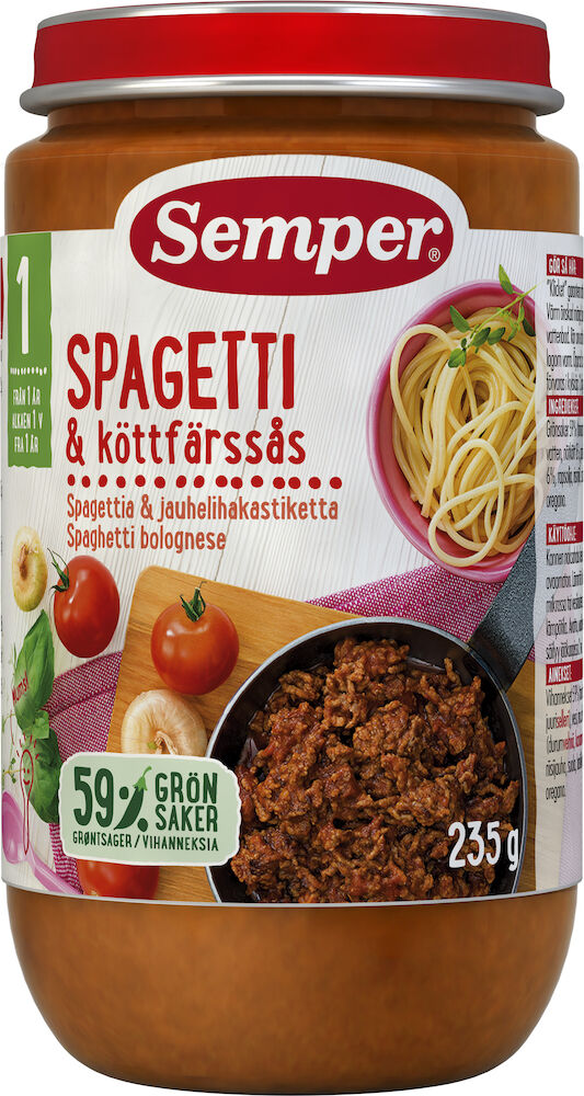 Spaghetti Köttfärssås 1 År