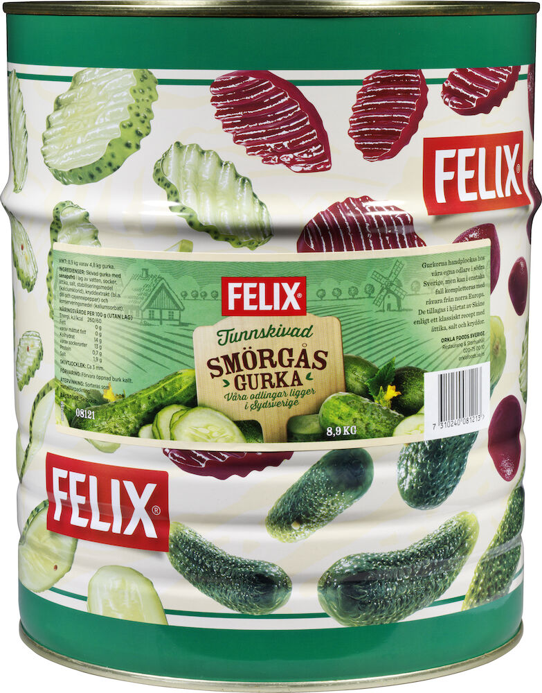 Smörgåsgurka, tunnskivad