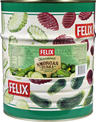 Smörgåsgurka, tunnskivad