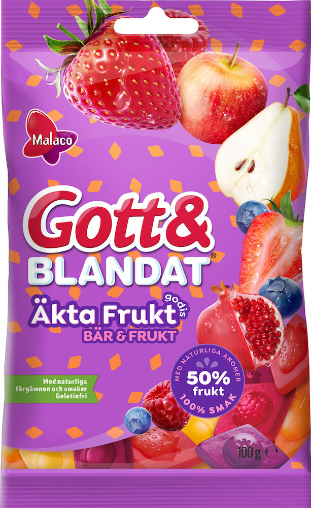 Gott & Blandat Äkta Frukt Bär&Frukt