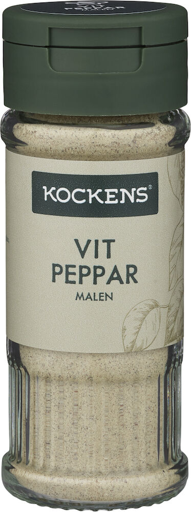 Vitpeppar malen glasburk
