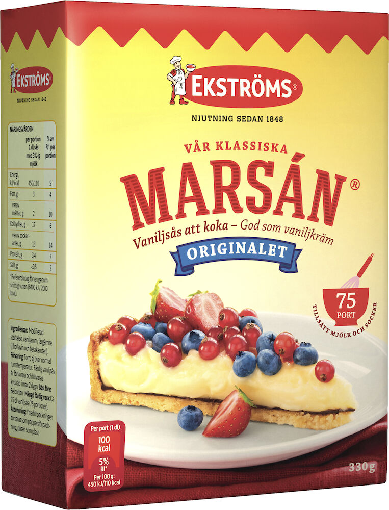 Marsan Vaniljsås att koka 75 portioner