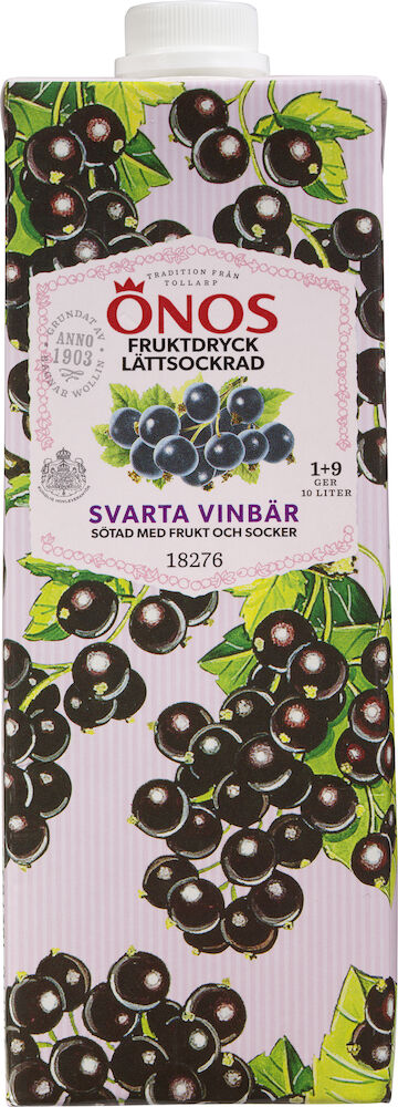 Fruktdryck Svartvinbär lättsockrad 1+9