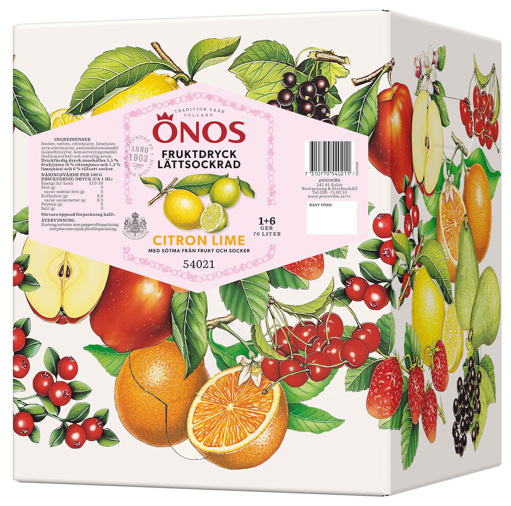 Måltidsdryck citron lime 1+6 BIB