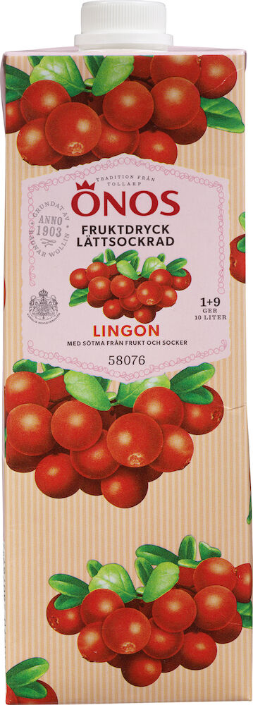 Lingondryck lättsockrad 1+9