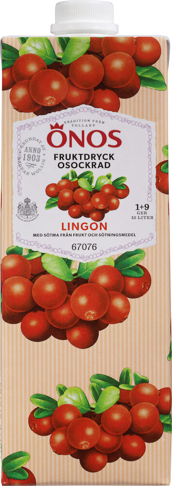Lingondryck osockrad 1+9