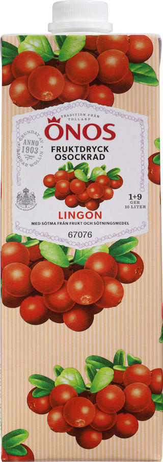 Lingondryck osockrad 1+9