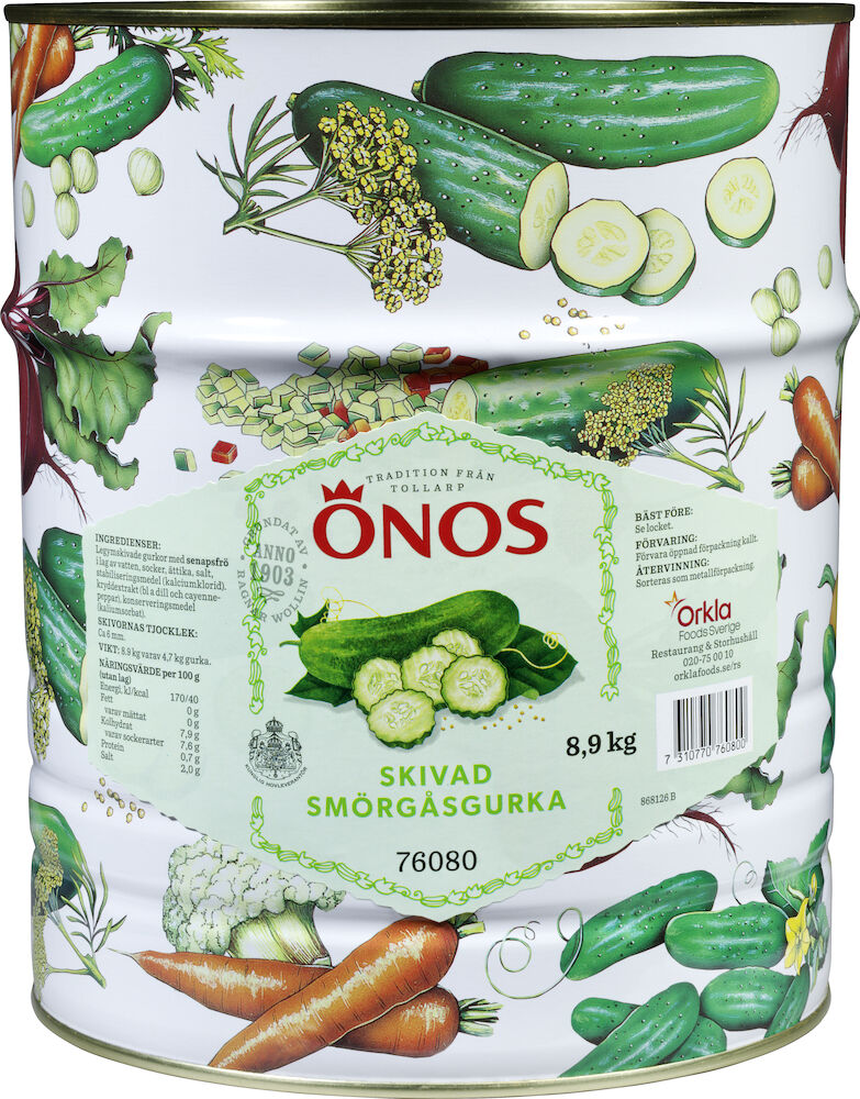 Smörgåsgurka, skivad 6 mm