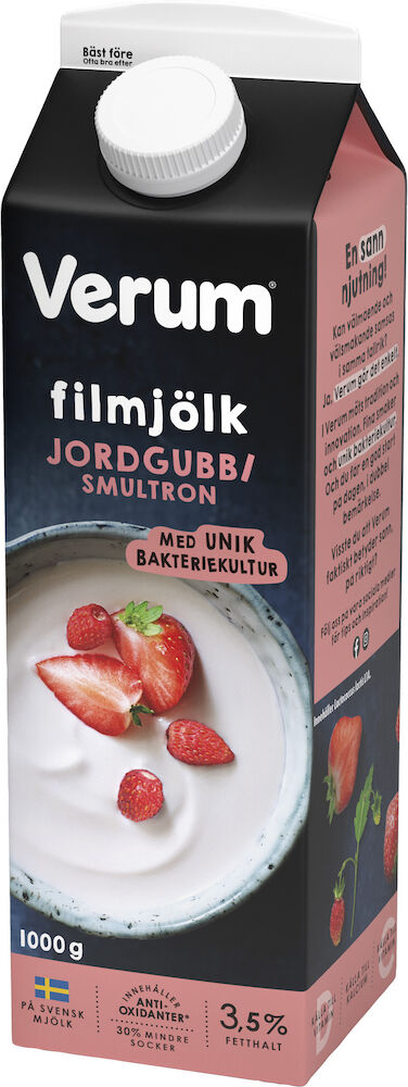 Filmjölk jordgubb smultron 3,5%