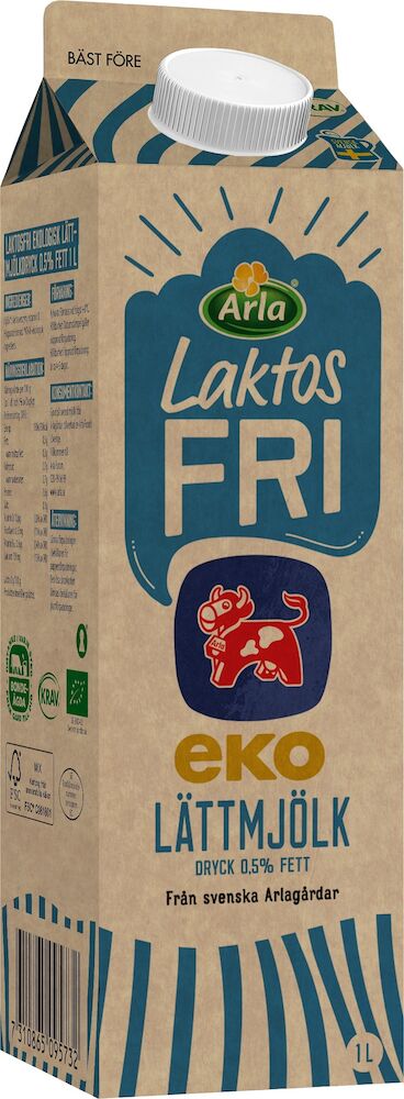 Lättmjölk dryck 0,5% Laktosfri KRAV