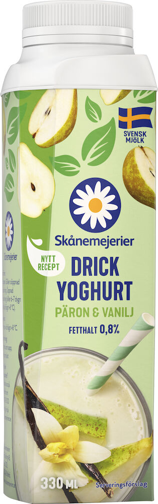 Drickyoghurt Päron & Vanlj med Mindre Socker