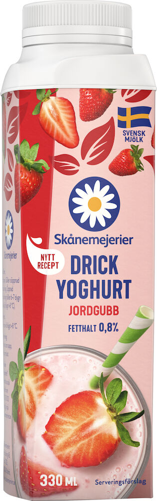Drickyoghurt Jordgubb med Mindre Socker 0,5%
