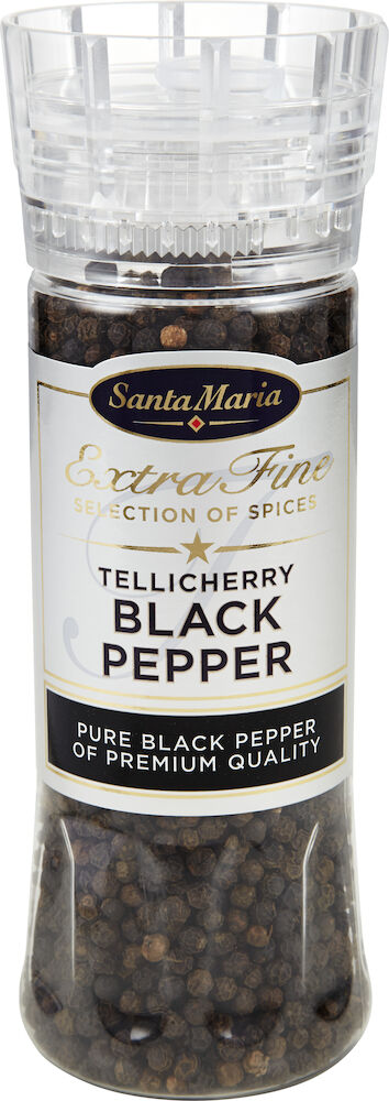 Svartpeppar hel Tellicherry kvarn