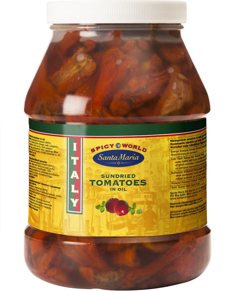 Soltorkade tomater olja