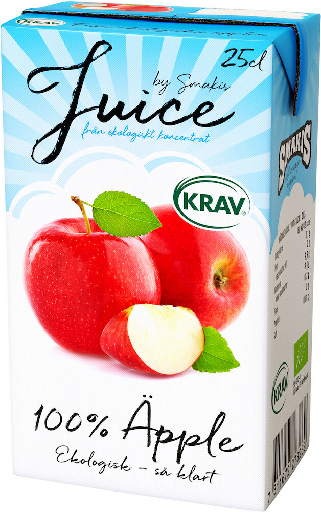 Äpplejuice 100% brik KRAV