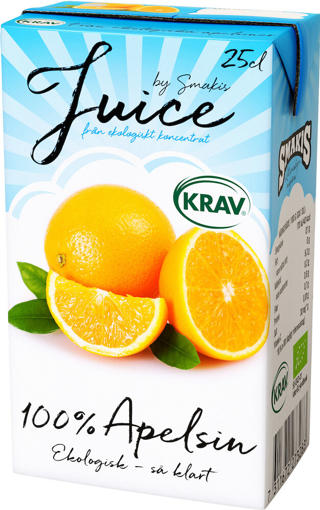 Apelsinjuice 100% brik KRAV