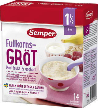 Fullkornsgröt Frukt & Yoghurt 18 Mån