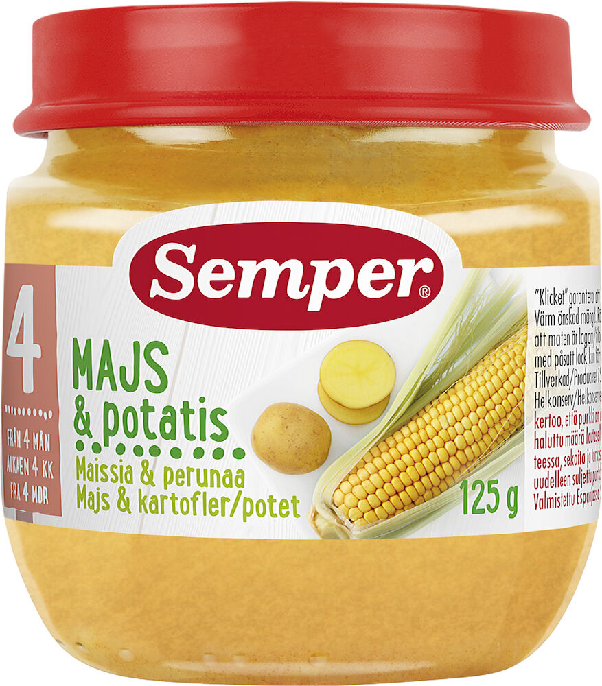Majs & Potatispuré 4 Mån