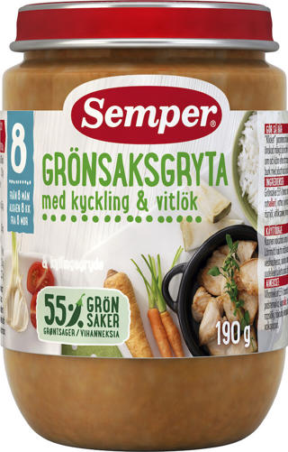 Grönsaksgryta med Kyckling 8 Mån