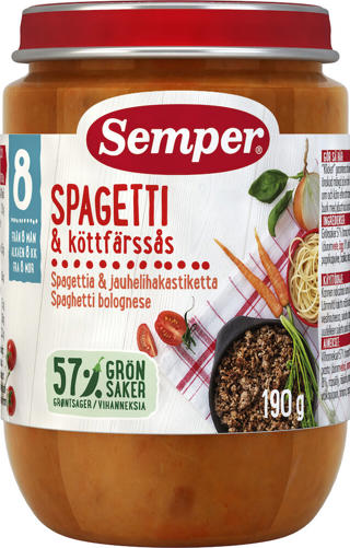 Spaghetti & Köttfärssås 8 Mån