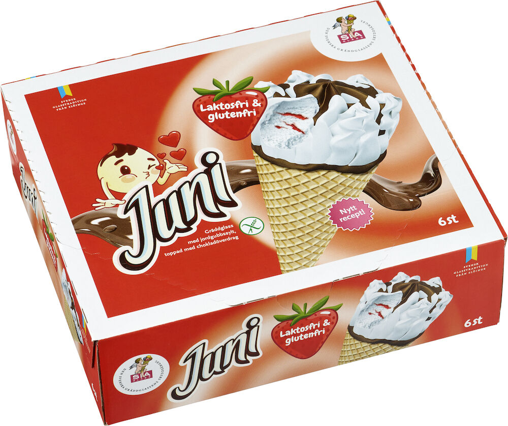 Glasstrut Juni Vanilj Jordgubbssylt