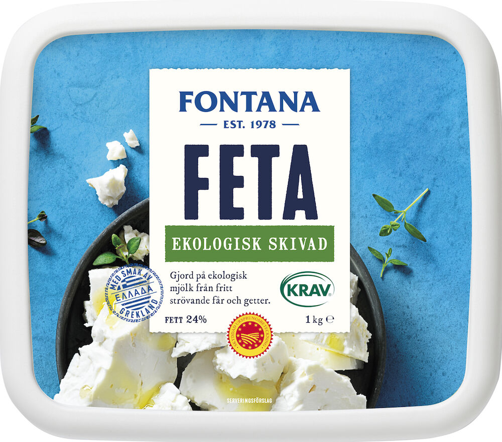 Fetaost 24% skivad KRAV