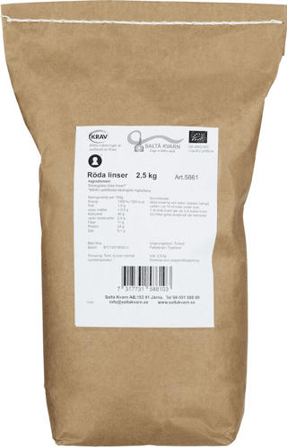Röda linser KRAV