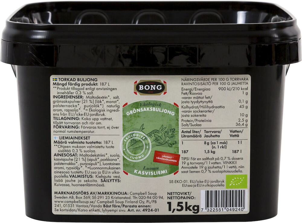 Grönsaksbuljong 0,3% salt EKO