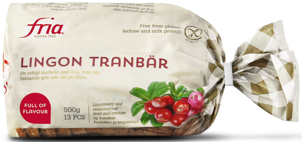 Formbröd med Lingon och Tranbär Glutenfritt