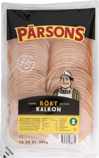 Kalkon varmrökt tunna skivor
