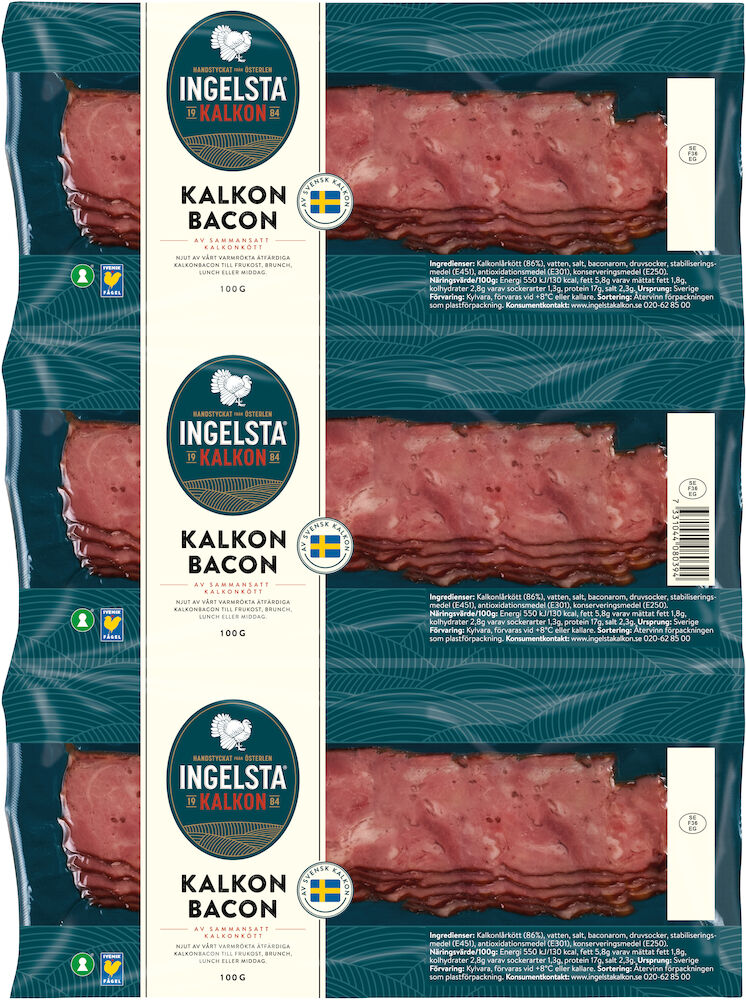 Kalkonbacon Skivat Sverige