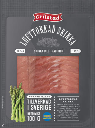 Skinka lufttorkad