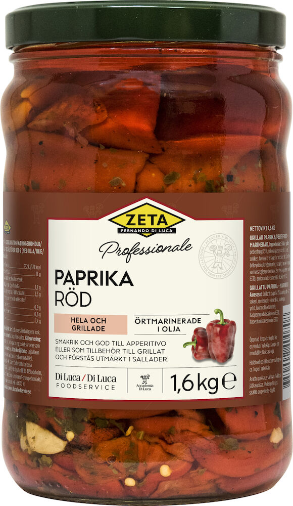 Röd paprika grillad