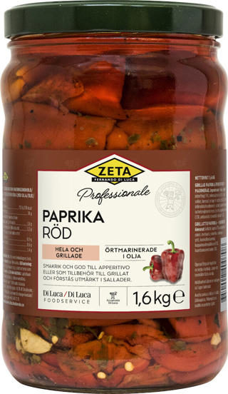 Röd paprika grillad