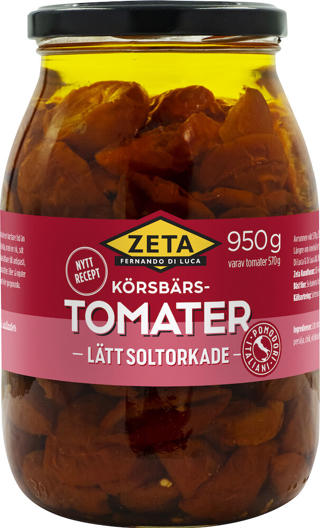 Körsbärstomat lätt soltorkade